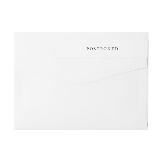 Eenvoudig wit en zwart modern huwelijk uitgesteld (Achterkant)