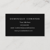 Eenvoudig, wit en zwart visitekaartje (Achterkant)