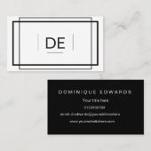 Eenvoudig, wit en zwart visitekaartje (Voorkant / Achterkant)