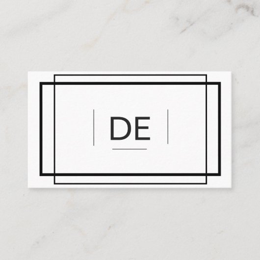 Eenvoudig, wit en zwart visitekaartje (Voorkant)