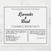 Eenvoudig wit en zwart waterdicht productlabel sparkling wijnetiket (Enkel label)