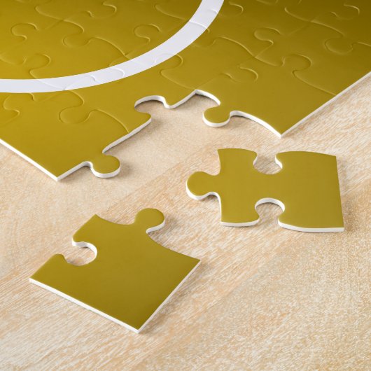 Eenvoudig wit fietsensilhouet Puzzle Legpuzzel (Zijkant)