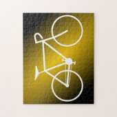 Eenvoudig wit fietsensilhouet Puzzle Legpuzzel (Verticaal)