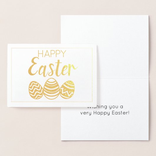 Eenvoudig wit goud voor fijne paaseieren folie kaarten (Display)