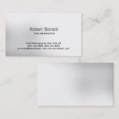 Eenvoudig wit grijs gewoon modern Visitekaartje (Voorkant / Achterkant)