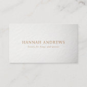 Eenvoudig wit-grijs modern minimalistisch visitekaartje (Voorkant)