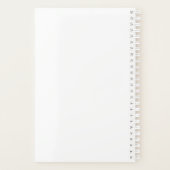 Eenvoudig wit grijs monogram modern patroon planner (Achterkant)