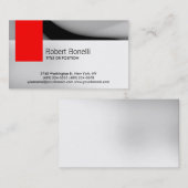 Eenvoudig wit grijs rood zonnig Visitekaartje (Voorkant / Achterkant)