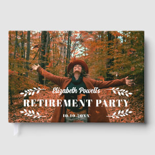 Eenvoudig wit groen foto Pensioen Partij Gastenboek