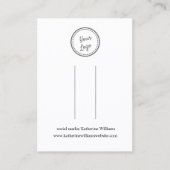 Eenvoudig wit haarklemscherm |Voeg uw Logo toe Visitekaartje (Voorkant)