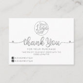 Eenvoudig wit handgeschreven harten Klant Hartelij Visitekaartje (Voorkant)