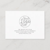 Eenvoudig wit handgeschreven harten Klant Hartelij Visitekaartje (Achterkant)