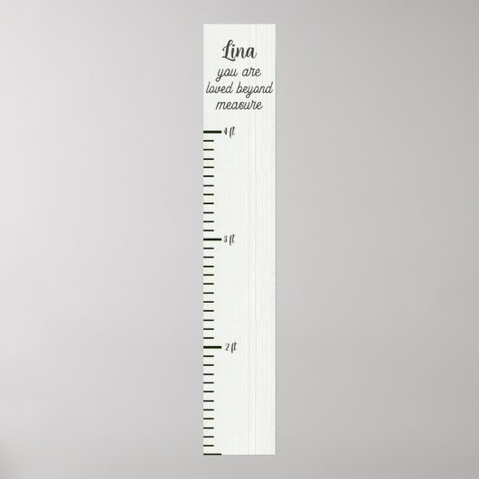 Eenvoudig wit hout boven maatstaven poster (Voorkant)