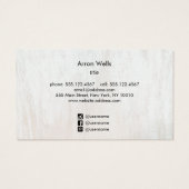 Eenvoudig wit hout Voeg je Logo toe Visitekaartje (Achterkant)