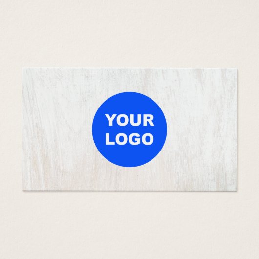 Eenvoudig wit hout Voeg je Logo toe Visitekaartje (Voorkant)