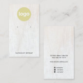 Eenvoudig wit hout Voeg Logo toe, waardoor het sch Visitekaartje (Voorkant / Achterkant)