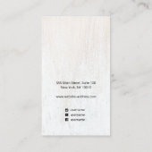 Eenvoudig wit hout Voeg Logo toe, waardoor het sch Visitekaartje (Achterkant)