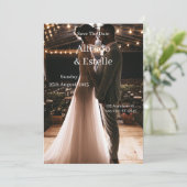 Eenvoudig wit huwelijksverhaal kaart (Staand voorkant)