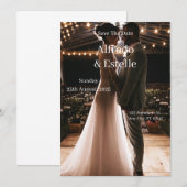 Eenvoudig wit huwelijksverhaal kaart (Voorkant / Achterkant)