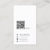 Eenvoudig wit Instagram fotocollage Visitekaartje (Achterkant)