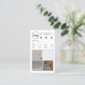 Eenvoudig wit Instagram fotocollage Visitekaartje (Staand voorkant)