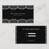 Eenvoudig wit kant visitekaartje (Voorkant / Achterkant)