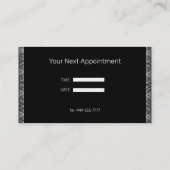 Eenvoudig wit kant visitekaartje (Achterkant)