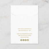 Eenvoudig wit Ketting beeldscherm Logo sociale med Visitekaartje (Achterkant)