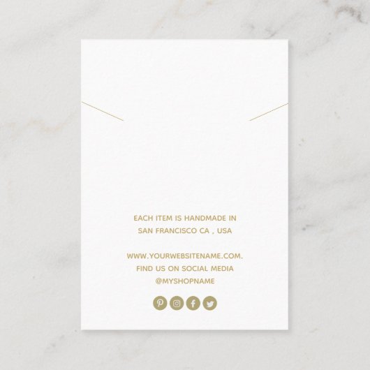 Eenvoudig wit Ketting beeldscherm Logo sociale med Visitekaartje (Achterkant)