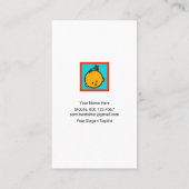 Eenvoudig wit, kleurrijk, drijvend hart, Babyzitte Visitekaartje (Achterkant)