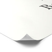 Eenvoudig wit konijnengroen Welkom Baby shower Poster (Hoek)