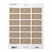 Eenvoudig wit kraftpapier-document dank u Sticker (Full Sheet)