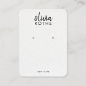 Eenvoudig wit lederen oorscherm visitekaartje (Voorkant)