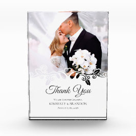 Eenvoudig wit Lijst Foto bruiloft Hartelijk dank