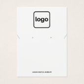 Eenvoudig: Wit Logo achterlaten en Ketting weergev Visitekaartje (Voorkant)