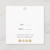 Eenvoudig, wit Logo, sociaal media met een handige Vierkante Visitekaartje (Achterkant)