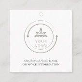 Eenvoudig, wit Logo, sociaal media met een handige Vierkante Visitekaartje (Voorkant)