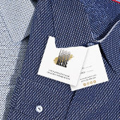 Eenvoudig, wit Logo, sociaal media met een handige Vierkante Visitekaartje