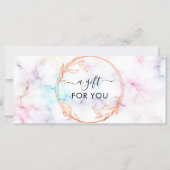 Eenvoudig wit marmer Business Cadeaubon (Voorkant)