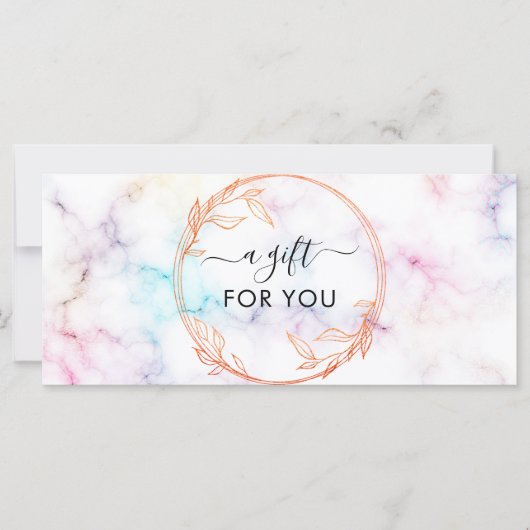 Eenvoudig wit marmer Business Cadeaubon (Voorkant)