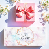 Eenvoudig wit marmer Business Cadeaubon