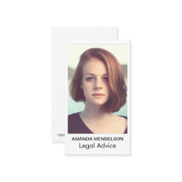 Eenvoudig wit met afbeelding visitekaartje