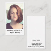 Eenvoudig wit met afbeelding visitekaartje (Voorkant / Achterkant)