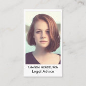 Eenvoudig wit met afbeelding visitekaartje (Voorkant)