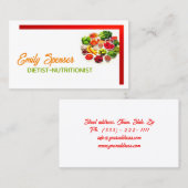 Eenvoudig wit met rode rand Gezond leven / Kaart Visitekaartje (Voorkant / Achterkant)