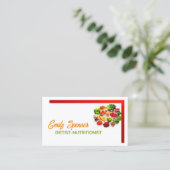 Eenvoudig wit met rode rand Gezond leven / Kaart Visitekaartje (Staand voorkant)