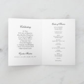 Eenvoudig wit met zwarte kalligrafie Fotobegrafeni Programma (Binnen)