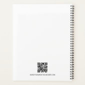 Eenvoudig Wit Minimaal Custom Logo Merk QR-code Planner (Achterkant)