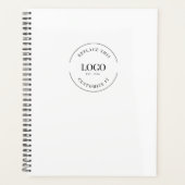 Eenvoudig Wit Minimaal Custom Logo Merk QR-code Planner (Voorkant)