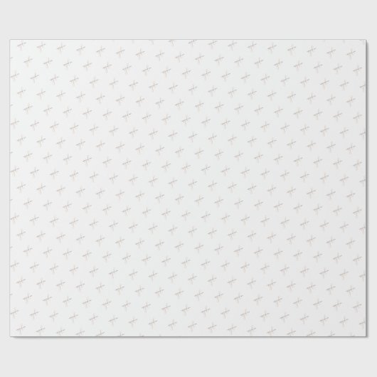 Eenvoudig wit minimaal gekanteld herhalingspatroon cadeaupapier (Vlak)